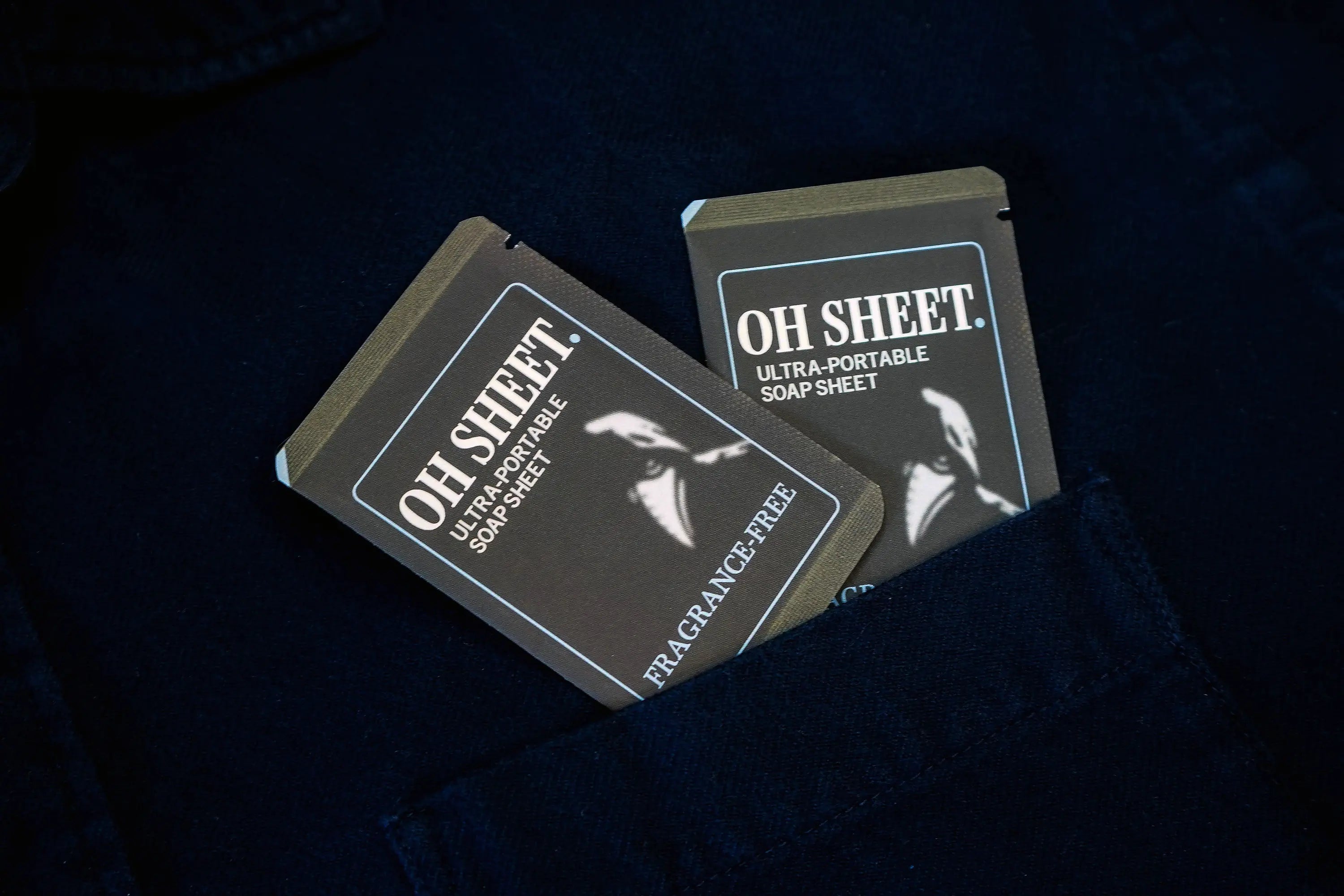 Portable paper soap sheets perfect size for jacket pockets